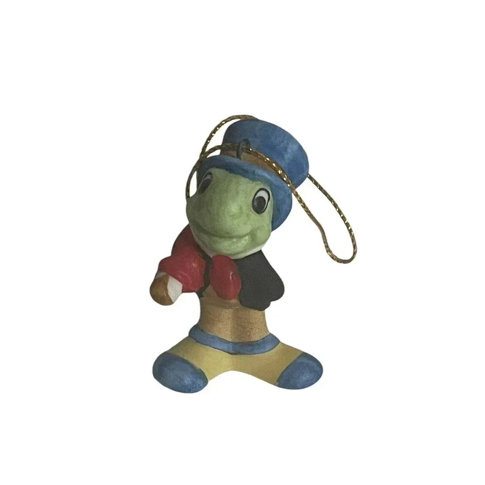 Vintage Disney Jimmy Cricket 2.5” Ceramic Figure Japan Ornament